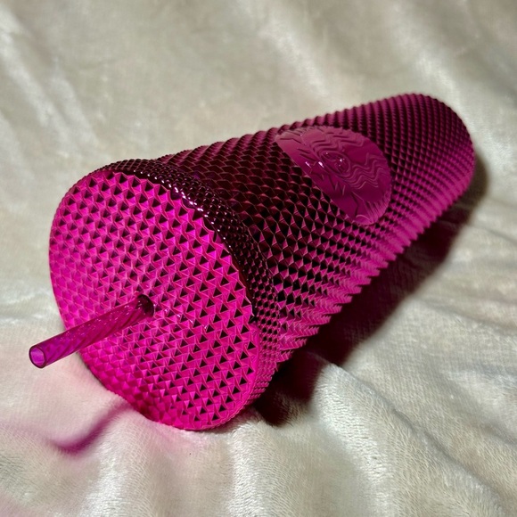 💖 Starbucks Hot Pink Studded Tumbler 24oz (2023) 💖 - Picture 3 of 4